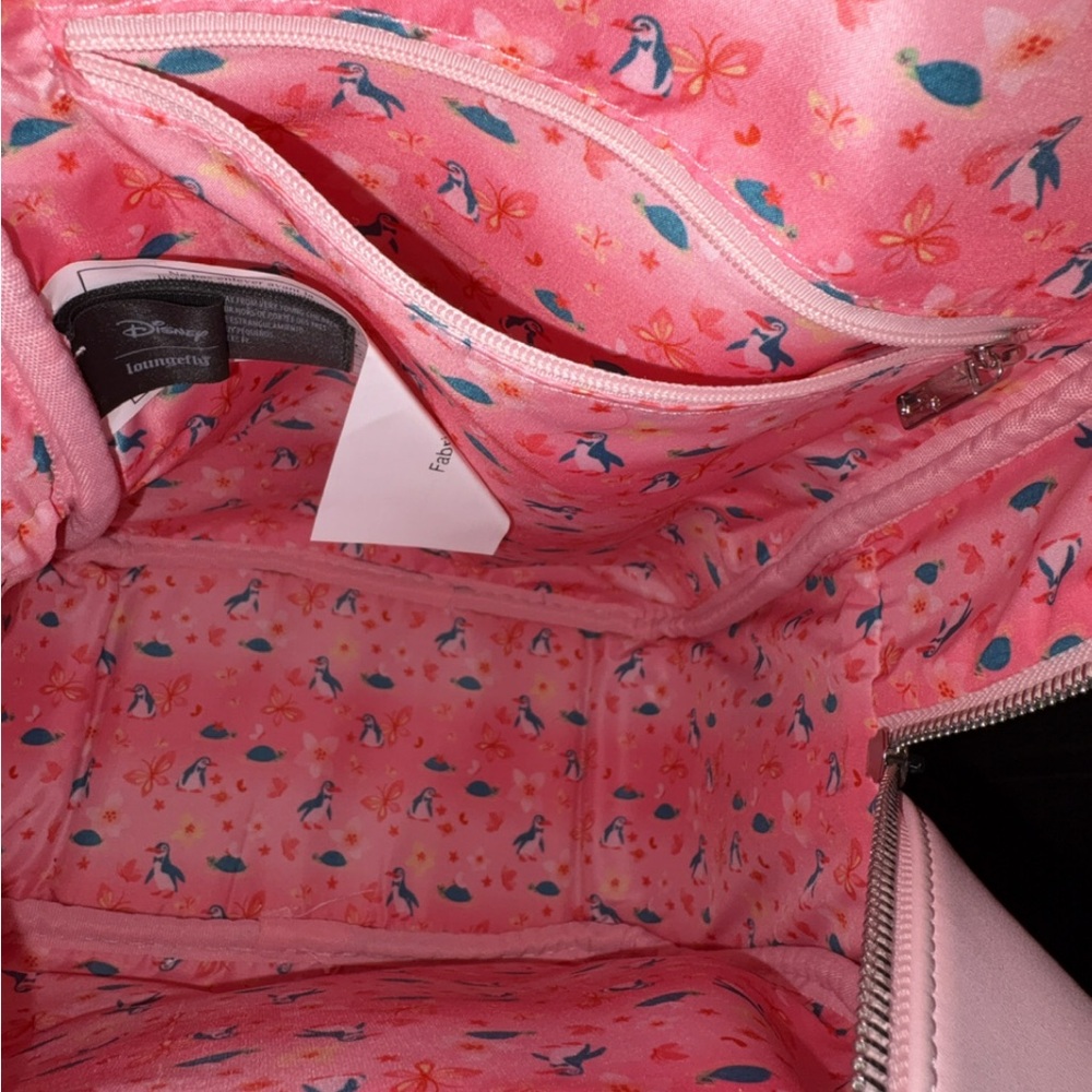 Disney Pink Patterned Interior Backpack - image 3